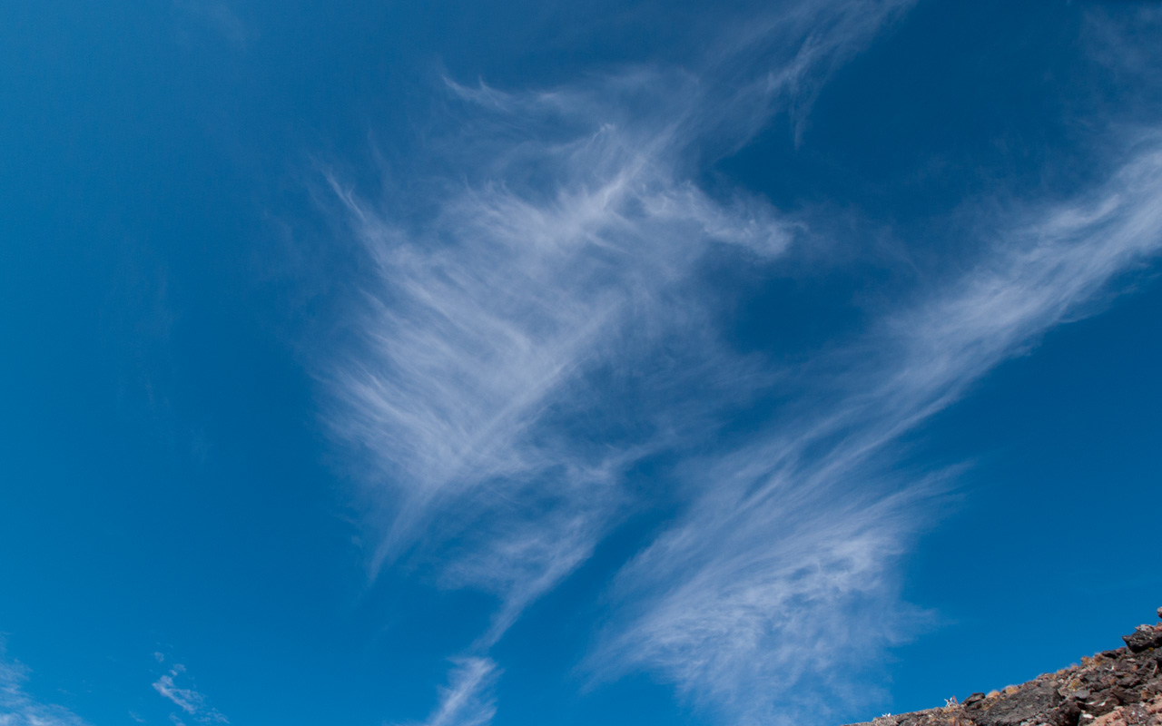 御嶽山　秋の空