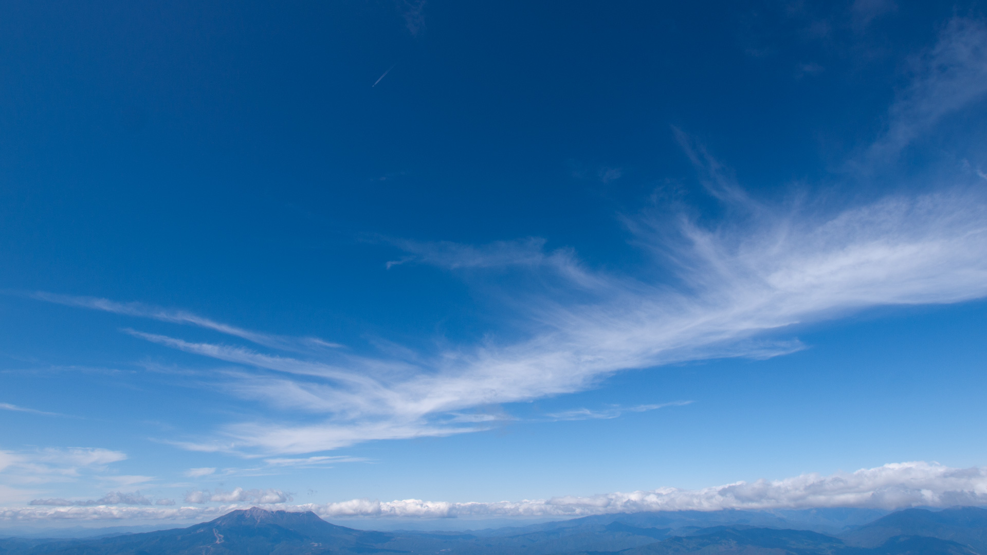 木曽駒ケ岳　秋の空・秋の雲