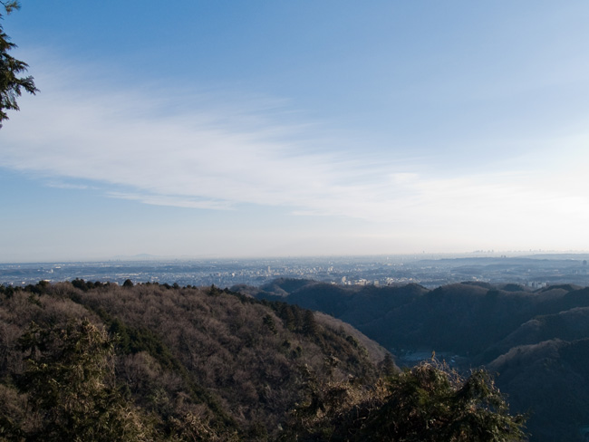高尾山　稲荷山展望台からの眺望
