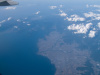 琵琶湖　空から見る景色の壁紙