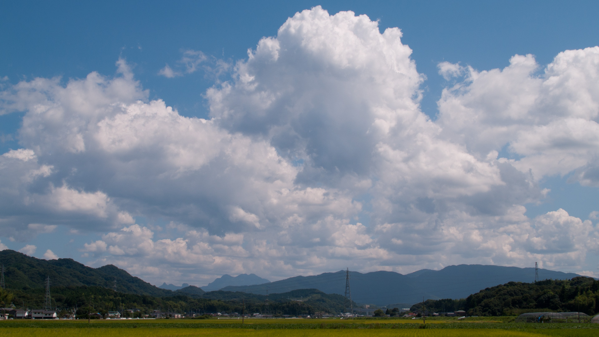 ワイド画面 1920 1080 のデスクトップ壁紙 夏の雲 田舎の入道雲