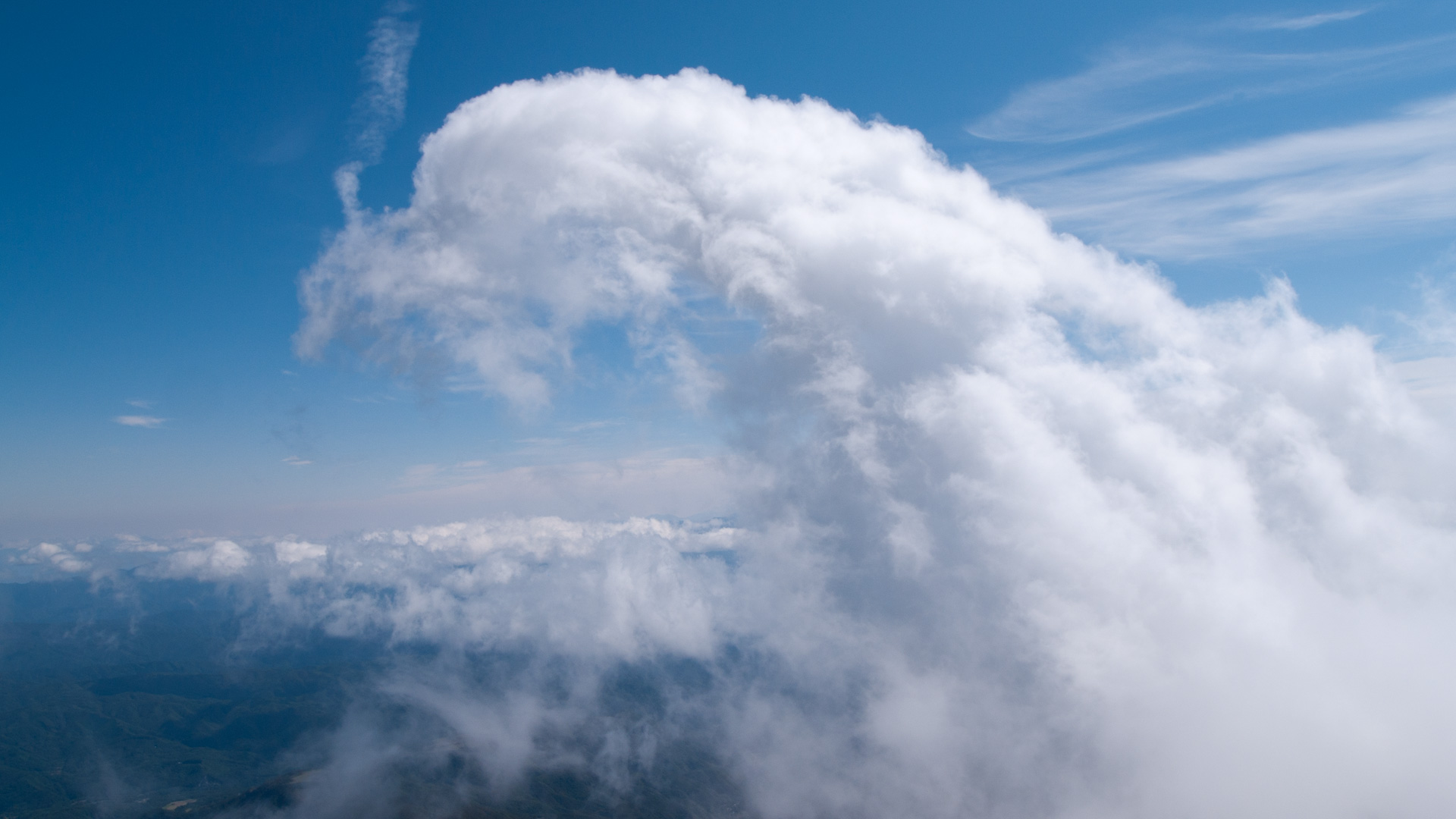 ワイド画面 19 1080 のデスクトップ壁紙 御嶽山 面白い雲 ガス